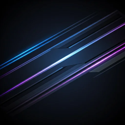 Abstracte technologische achtergrond met diepblauwe en paarse verlichting